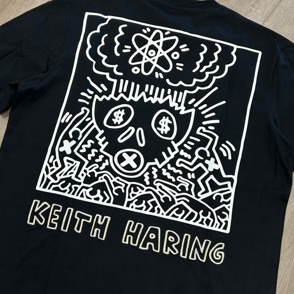 Shoe Palace Keith Haring Drawings Tee T Shirt Black Size Large L B6 - Picture 7 of 7